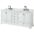 White / White Carrara Marble Top / Matte Black Hardware