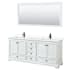 White / White Cultured Marble Top / Matte Black Hardware