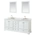 White / White Carrara Marble Top / Brushed Gold Hardware