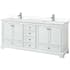White / White Cultured Marble Top / Polished Chrome Hardware
