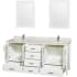 Wyndham Collection-WCV01572-Open Vanity View in Glossy White with White Carrera Marble Top