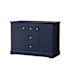Wyndham Collection Avery 48" Single Free Standing Vanity Cabinet Only - Less Vanity Top Dark Blue / Brushed Gold Hardware