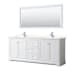 White / Carrara Cultured Marble Top / Polished Chrome Hardware