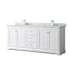 White / White Carrara Marble Top / Polished Chrome Hardware