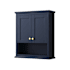 Wyndham Collection Avery 30" Wood Wall Mounted Bathroom Cabinet Dark Blue / Brushed Gold Hardware
