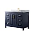 Wyndham Collection Daria 48" Free Standing Single Vanity Set with MDF Cabinet, Cultured Marble Vanity Top, and Undermount Sink Dark Blue