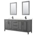 Dark Gray / Carrara Cultured Marble Top / Matte Black Hardware