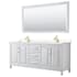 White / Carrara Cultured Marble Top / Brushed Gold Hardware