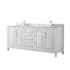 White / White Carrara Marble Top / Polished Chrome Hardware