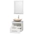 Open Vanity View with White Stone Top, Vessel Sink, and 24" Mirror