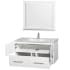 Wyndham Collection-WCVW00942SUNSM36-Open Vanity View with White Carrera Marble Top, Undermount Sink, and 36" Mirror