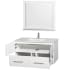 Wyndham Collection-WCVW00942SUNSM36-Open Vanity View with White Stone Top, Undermount Sink, and 36" Mirror