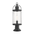 Z-Lite Roundhouse 23" Tall Outdoor Pier Mount Post Light Black