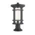 Z-Lite Jordan 20" Tall Outdoor Pier Mount Post Light with Round Post Mount Black