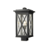 Z-Lite Brookside 19" Tall Outdoor Single Head Post Light Black