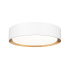 Z-Lite Kawan 12" Wide Flush Mount Drum Ceiling Fixture Matte White / Modern Gold