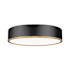 Z-Lite Bradley 20" Wide Flush Mount Drum Ceiling Fixture Matte Black / Modern Gold