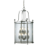 Z-Lite Wyndham 8 Light Full Sized Pendant with Clear Shade Chrome