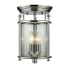 Z-Lite Wyndham 3 Light Flushmount Ceiling Fixture with Clear Shade Chrome