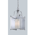 Z-Lite Fairview 3 Light Full Sized Pendant with Clear Beveled Outside Glass and Matte Opal Glass Inside Shade Chrome
