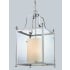Z-Lite Fairview 6 Light Full Sized Pendant with Clear Beveled Outside Glass and Matte Opal Glass Inside Shade Chrome
