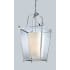 Z-Lite Ashbury 6 Light Full Sized Pendant with Clear Beveled Outside Glass and Matte Opal Inside Glass Shade Chrome