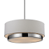 Z-Lite Jade 3 Light Full Sized Pendant with Off White Shade Chrome