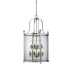 Z-Lite Wyndham 8 Light Full Sized Pendant with Clear Shade Brushed Nickel