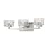 Z-Lite Rubicon 3 Light 22" Wide Vanity Light with Textured Glass and 3000K LED Bulbs Brushed Nickel / Clear