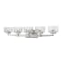 Z-Lite Rubicon 5 Light 36" Wide Vanity Light with Textured Glass Shades Brushed Nickel