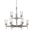 Z-Lite Flair 9 Light 31" Wide Chandelier Antique Nickel
