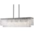 Z-Lite Glacier 5 Light 43" Wide Linear Chandelier Matte Black