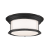 Z-Lite Sonna 3 Light 15-1/2" Wide Flush Mount Drum Ceiling Fixture with Frosted Glass Shade Matte Black