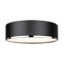 Z-Lite Arlo 4 Light 20" Wide Flush Mount Drum Ceiling Fixture Matte Black / Chrome