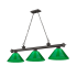 Z-Lite Cordon 3 Light 14" Wide Billiard Chandelier with Green Shades Bronze / Green