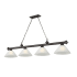 Z-Lite Cordon 4 Light 14" Wide Billiard Chandelier with White Linen Shades Bronze / White Linen