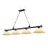 Z-Lite Cordon 4 Light 16" Wide Billiard Chandelier with Golden Mottle Shades Bronze / Golden Mottle
