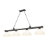 Z-Lite Cordon 4 Light 14" Wide Billiard Chandelier with White Shades Bronze / White
