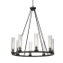 Z-Lite Beau 8 Light 33" Wide Pillar Candle Ring Chandelier Bronze