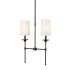 Z-Lite Emily 2 Light 6" Wide Chandelier Matte Black