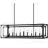Z-Lite Easton 9 Light 44" Wide Linear Chandelier Matte Black