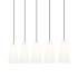 Z-Lite Farrell 5 Light 42" Wide Linear Chandelier Brushed Nickel