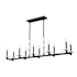Z-Lite Kaden 10 Light 56" Wide Taper Candle Style Chandelier Matte Black