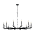 Z-Lite Kaden 12 Light 48" Wide Taper Candle Style Chandelier Matte Black