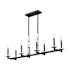 Z-Lite Kaden 8 Light 44" Wide Taper Candle Style Chandelier Matte Black