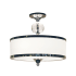 Z-Lite Cosmopolitan 3 Light 16" Wide Semi-Flush Drum Ceiling Fixture Chrome