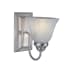 Z-Lite Lexington 1 Light Wall Sconce with White Swirl Glass Shade Brushed Nickel