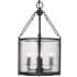 Z-Lite Barrington 4 Light 12" Wide Pendant Matte Black
