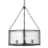 Z-Lite Barrington 6 Light 26" Wide Drum Chandelier Matte Black