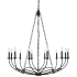 Z-Lite Arabella 12 Light 43" Wide Candle Style Chandelier Matte Black